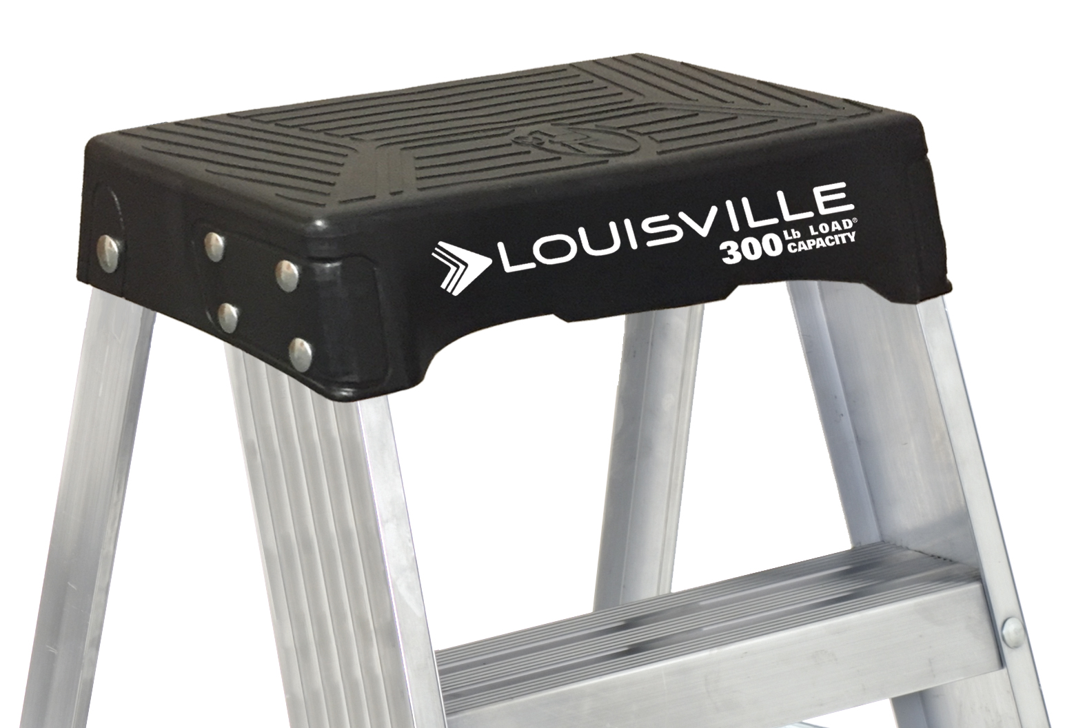 300 lb LOUISVILLE AS3002 2 Steps Load Capacity, Aluminum Step Stool 