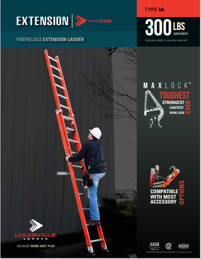 FE3200 Extension Ladder Flyer Marketing Material Image