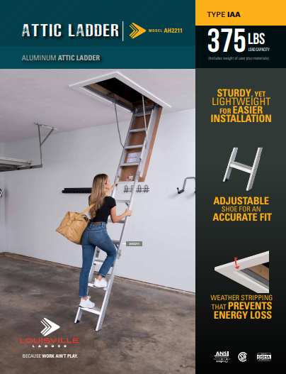 AH2211 Attic Ladder Flyer Marketing Material Image