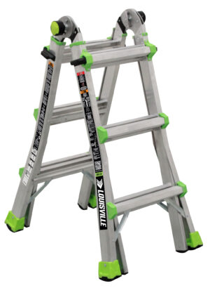 LOUISVILLE LADDER 14-FOOT ALUMINUM MULTIPURPOSE LADDER, TYPE IA, 300-POUND LOAD CAPACITY, L-2099-14
