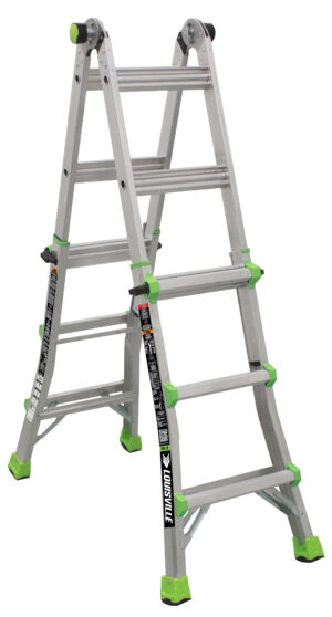 LOUISVILLE LADDER 17-FOOT ALUMINUM MULTIPURPOSE LADDER, TYPE IA, 300-POUND LOAD CAPACITY, L-2099-17