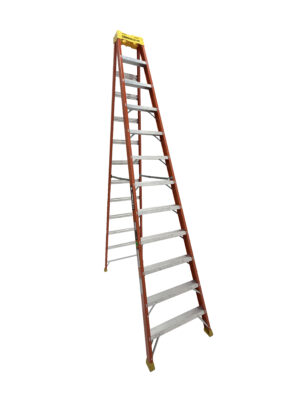LOUISVILLE LADDER 12-FOOT FIBERGLASS STEP LADDER, TYPE IA, 300-POUND LOAD CAPACITY, L-3018-12