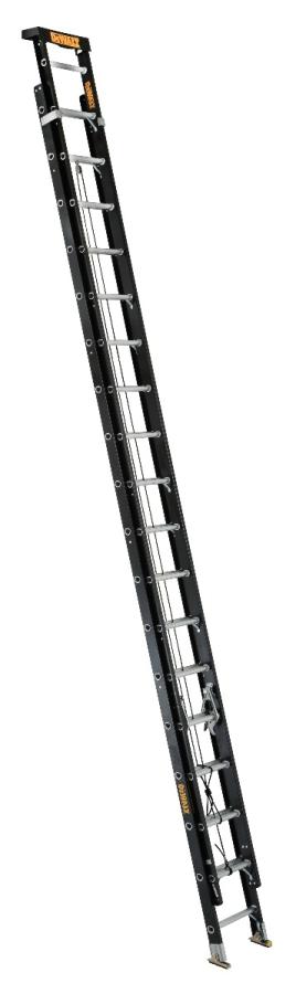 DEWALT 36-FOOT FIBERGLASS MULTI-SECTION EXTENSION LADDER, TYPE IA, 300 ...
