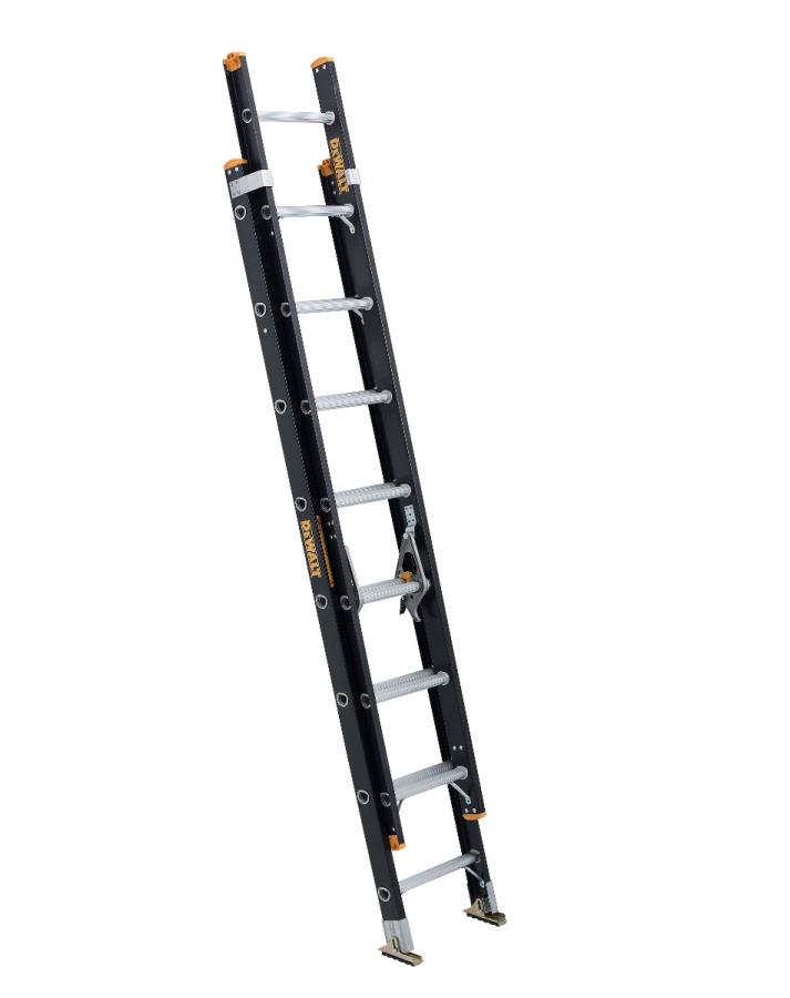 LOUISVILLE LADDER 16-FOOT FIBERGLASS MULTI-SECTION EXTENSION LADDER ...