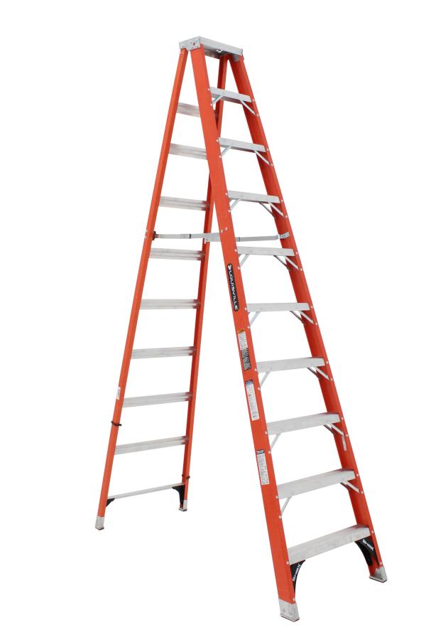 LOUISVILLE LADDER 10-FOOT FIBERGLASS STEP LADDER, TYPE IAA, 375-POUND ...