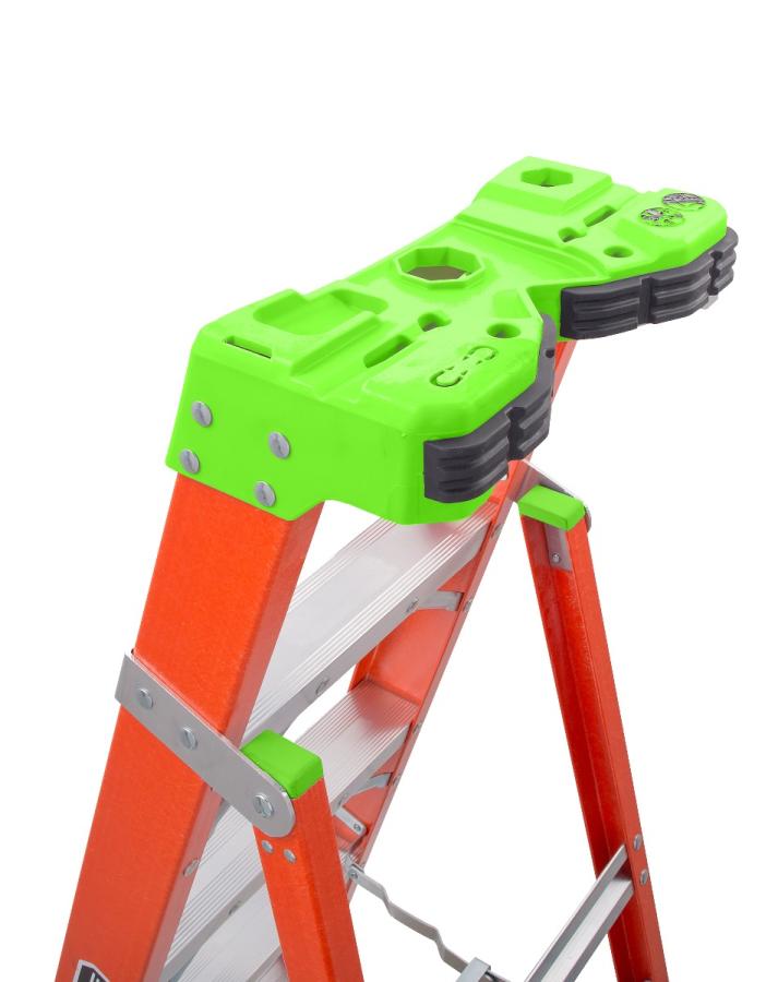 LOUISVILLE LADDER 8-FOOT FIBERGLASS CROSS STEP LADDER, TYPE IA, 300 ...