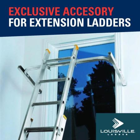 LOUISVILLE LADDER ADJUSTABLE LADDER STABILIZER, 150-POUND LOAD CAPACITY ...